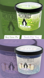 key lime pie and north pole nog arctic buzz ice cream