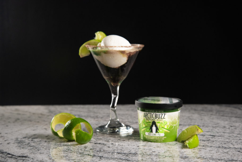 ice cream and mint cocktail drink